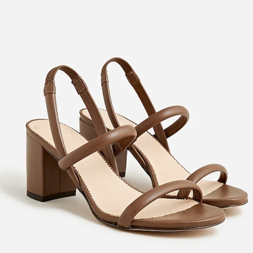 J.Crew Lucie slingback block-heel sandals 6